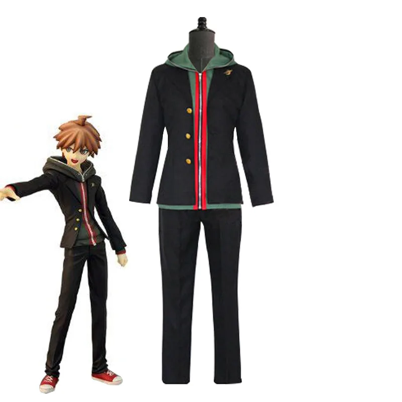 

Anime Danganronpa Makoto Naegi Cosplay Costume Wig Hoodie Jacket Unisex Students Coat Pants Uniform Halloween Carnival Costume