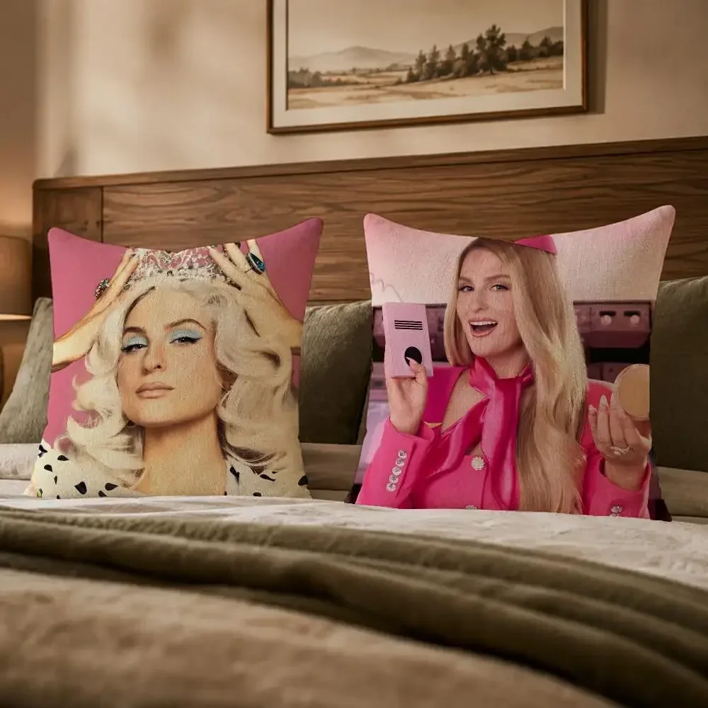 Pop Singer M-Meghan TrainorS Cushion Cover Ultra Soft Throw Pillow Cover Skin Friendly for Sofa Bed Home Decor Gift