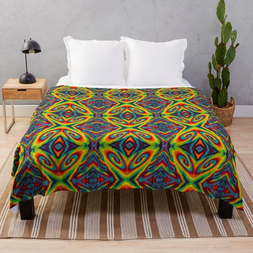 Psychedelic Lava Drip Throw Blanket Soft Sherpa Fleece Warm Blanket for Winter