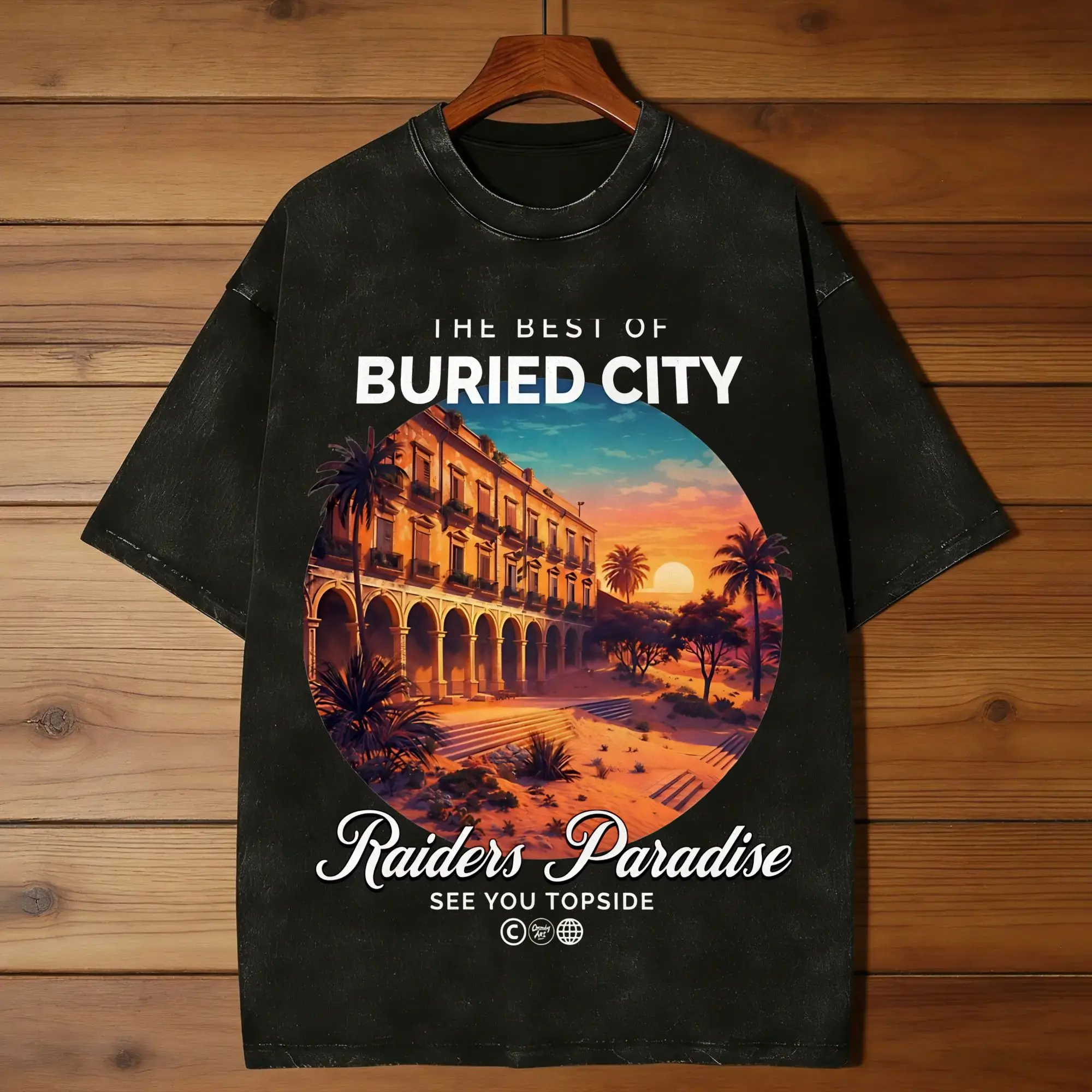 The Best of Buried City  Arc Raiders Cotton T Shirts  Trendy Cool Tshirt for Male Summer Y2K Retro Design Tees
