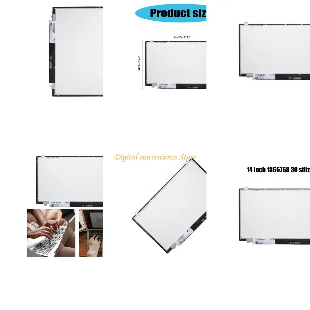 

97QA NonTouch ЖК-экран для ноутбука, 14 дюймов, дисплей 1366x768, 30-контактные разъемы eDP, 60 Гц NT140WHM-N41 NT140WHM-N44