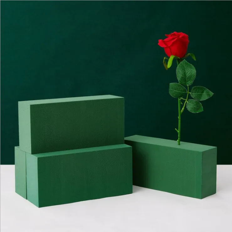 1PC Dried Floral Mud Flower Foam Brick Fresh Dried Flowers Flower Arrangements Green Bricks Block Mud Wedding Garden Home Decor