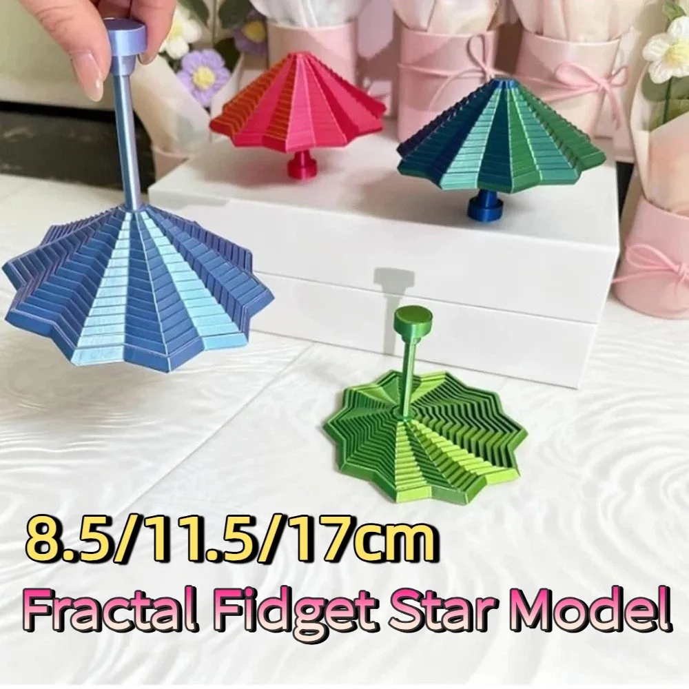 Impressão 3D Fractal Fidget Star Modelo Design Geométrico Expanso Modelo Sensorial Criatividade Relaxamento