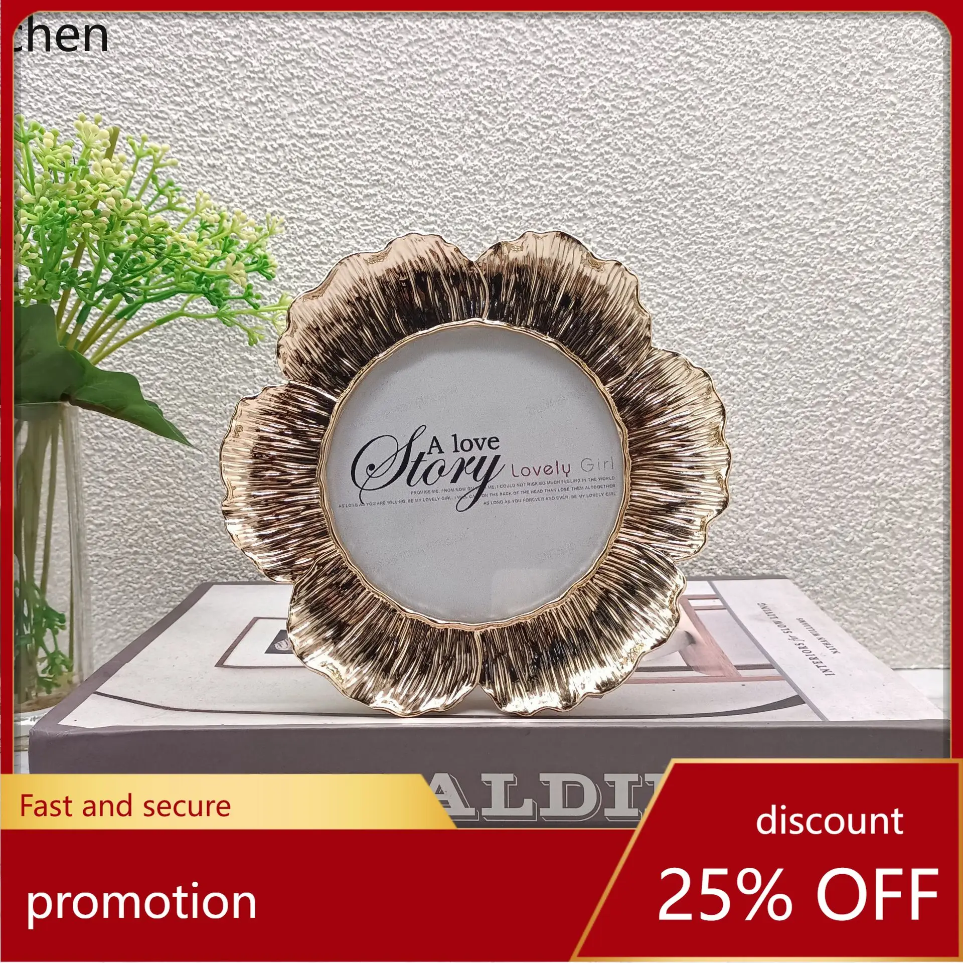 

Hxl minimalist metal photo frame - decorative tabletop ornament