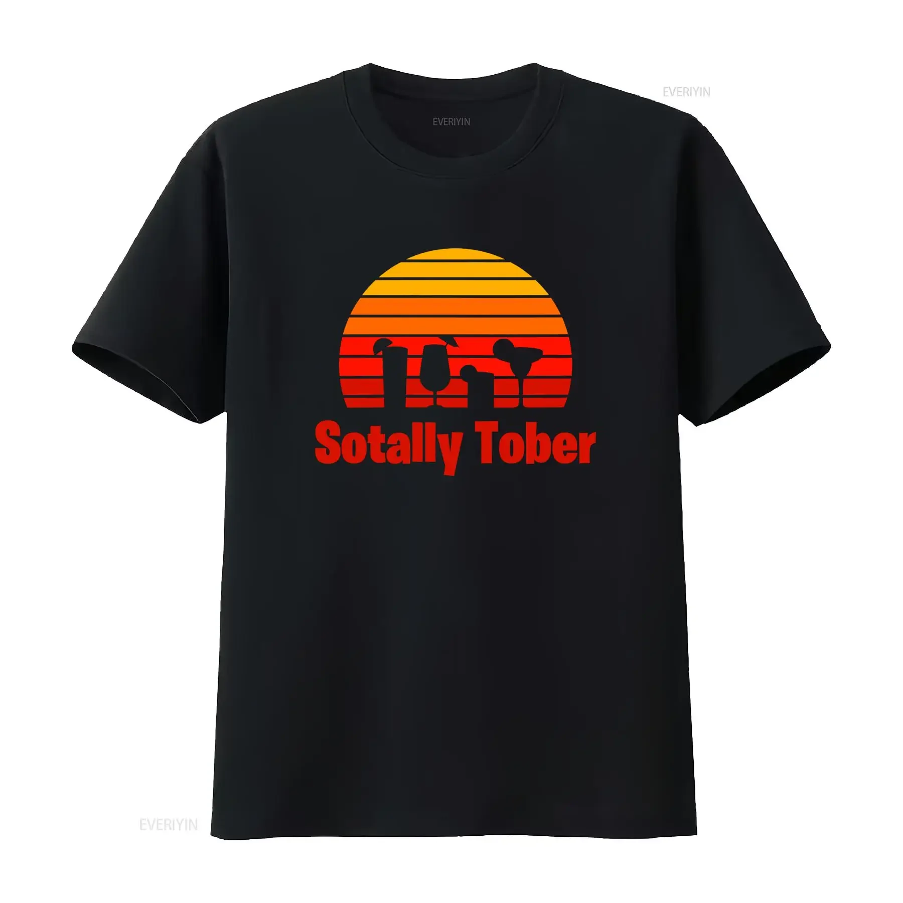 Sotally Tober Retro Sunset Cocktails Funny Drinking T Shirt vintage Washed Stylish fashion Slightly homme Casual Comfortable
