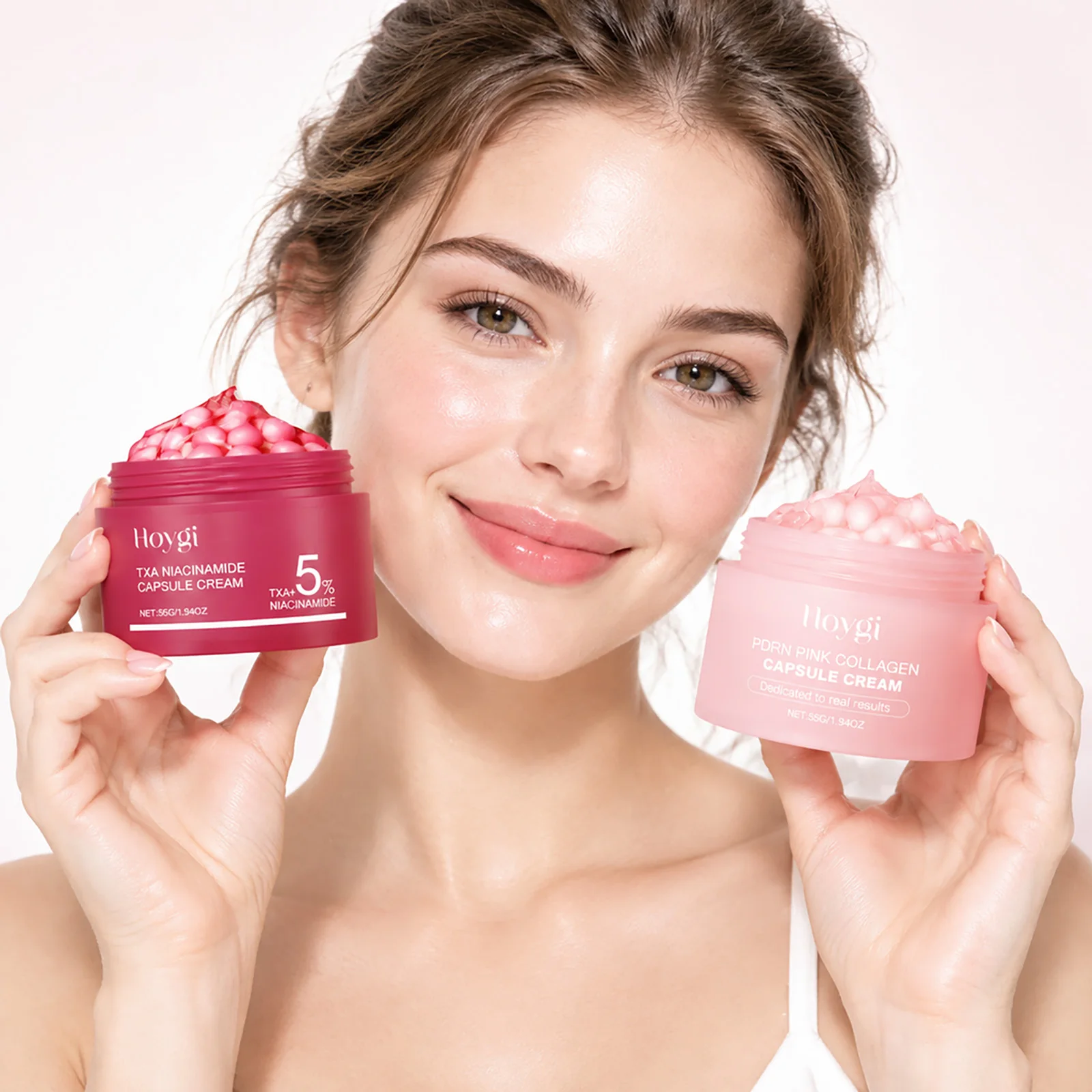 55g Niacinamide&Collagen Capsules Cream Moisturizing Rejuvenating Locking Water Firming Facial Care Nourishing Cream Daily Care