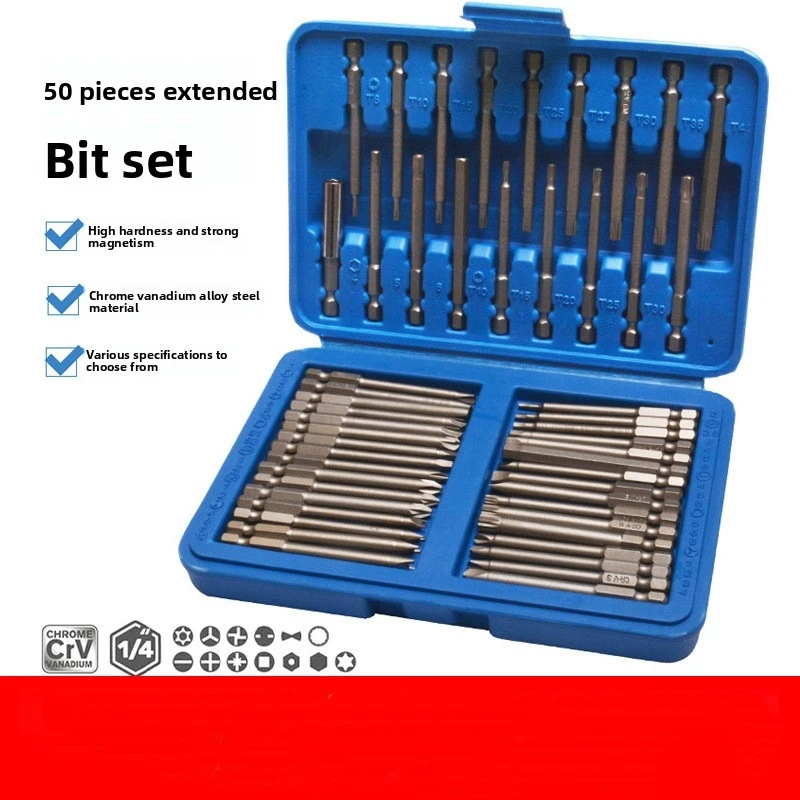 36 /50 PCS 75mm Extended Reach Security Electric Screwdriver Bit Set Hex Shank Multi‑Type Driver Bits For Hand Drill Power Tools