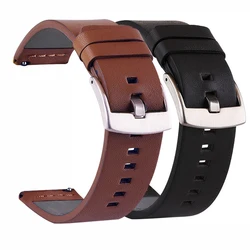 20 22mm Leather Straps For Huawei Watch GT 3 Strap 42mm Amazfit GTS 2 Mini Amazfit Bip Watch Band 18mm 24mm Quick Release