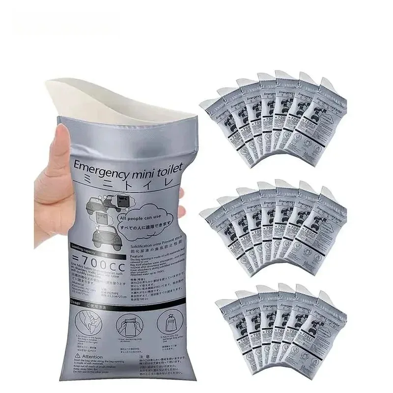 Disposable Emergency Urine Bags, Portable Travel Toilet for Men Women, Ideal for Traffic Jam, Self-Driving & Camping