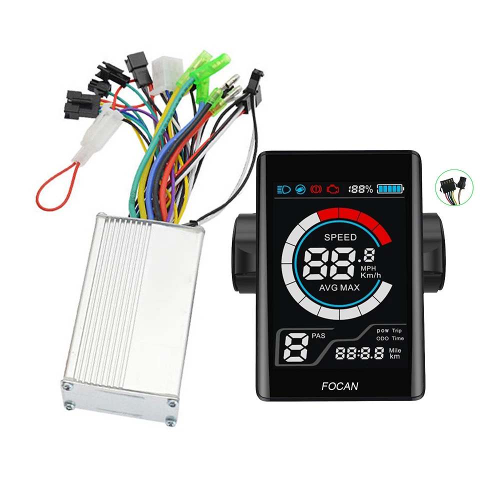 

24V 36V 48V 60V 250W 350W BLDC Electric scooter controller E-bike brushless speed driver S2 Colour Color LCD Display one set