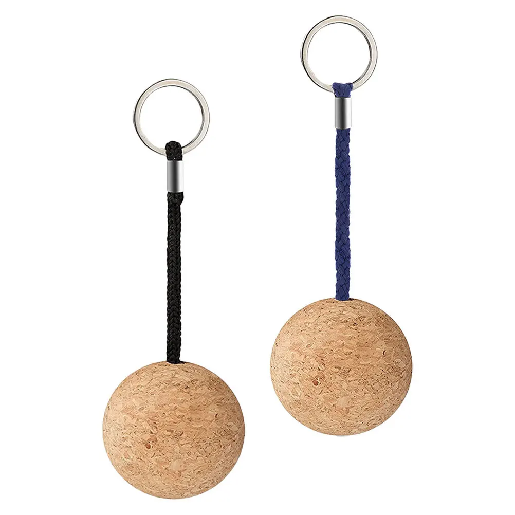 

2Pcs Soft Wood Ball Keychain Floating Buoyant Key Ring Water Sports Outdoor Adventure Portable Floating Keychain
