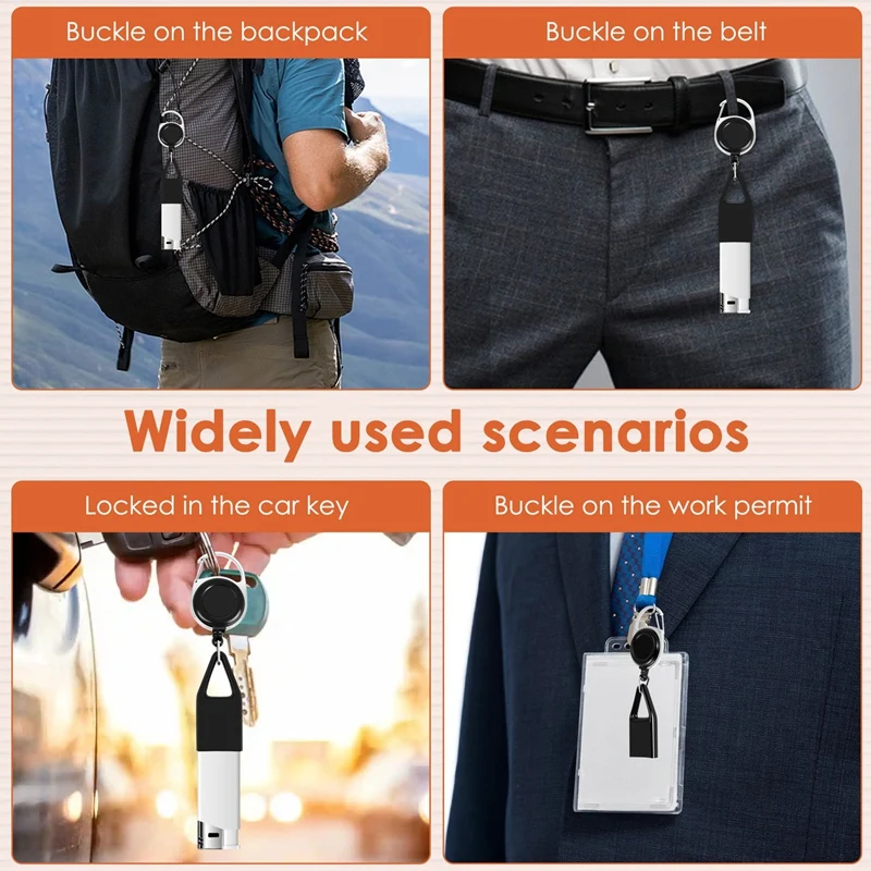 ●10Pcs Silicone Lighter Holder Sleeve Clip Lighter Protective Cover Smoking Accessories with Retractable Keychain