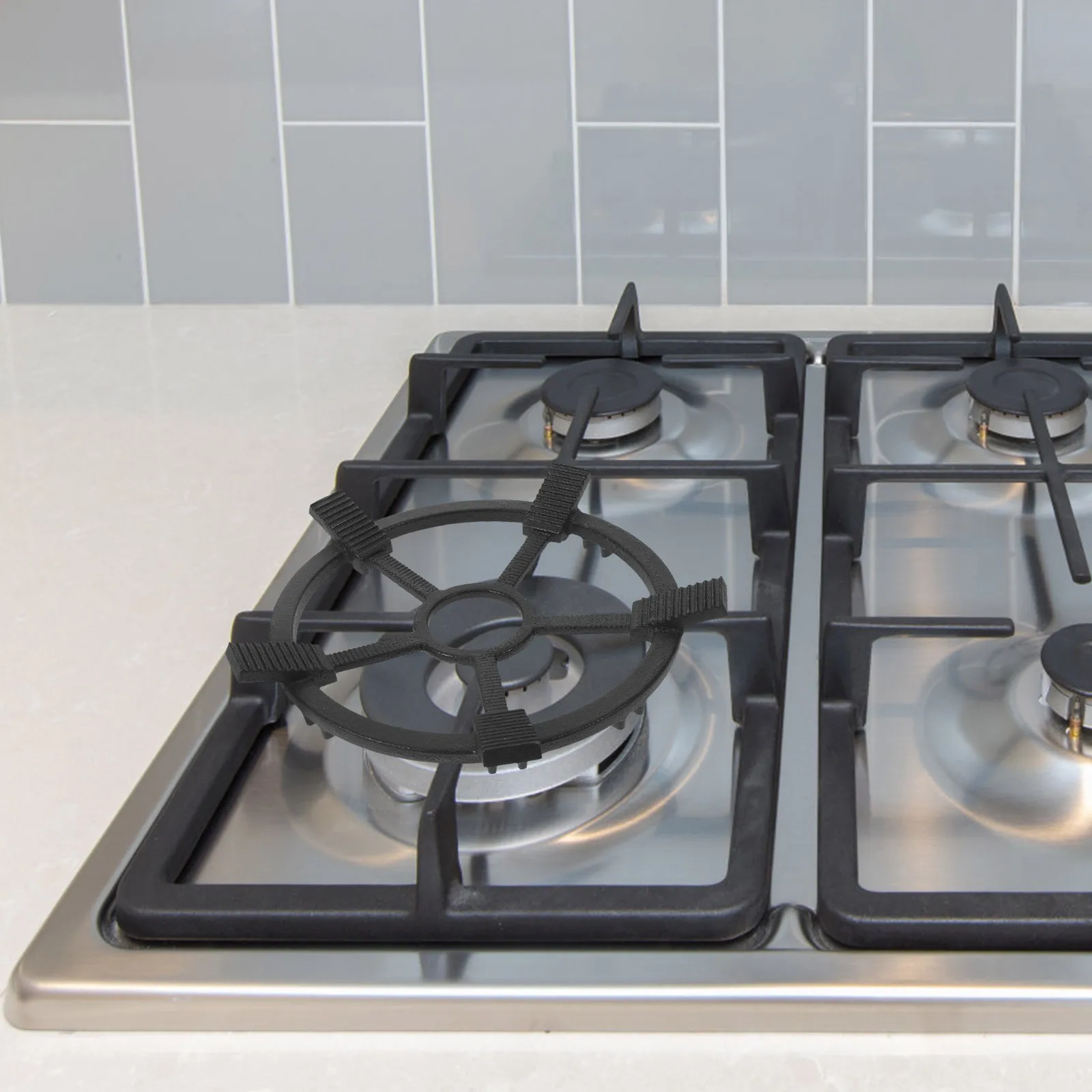 

9.82inch Gas Stove Pot Holder Non-Slip Heavy Duty Wok Support Rack Heat Resistant Cookware Stand for Kitchen Stove Top Cooking