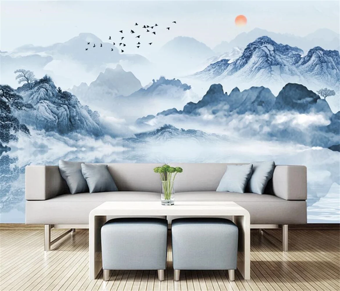 beibehang Custom 3d wallpaper atmospheric landscape scenery golden landscape background wall pintado de pared papier peint