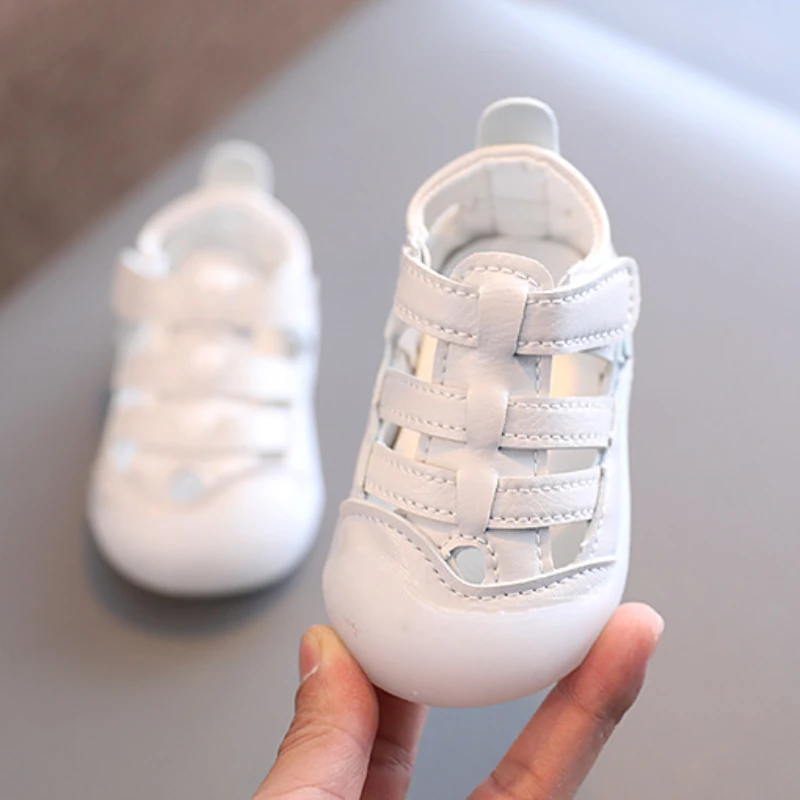 Sandalias de playa para niñas y niños, zapatos de tela infantiles de suela suave, calzado de playa a la moda para niños pequeños