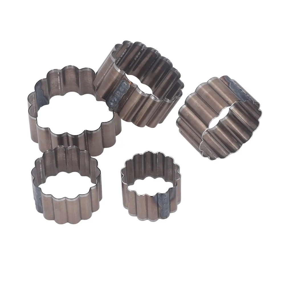 

Набор из 5 шт. вырубных ножей из легированной стали для кожи, в форме цветка, для тонкой обработки, инструмент для вырезания отверстий в коже, для рукоделия