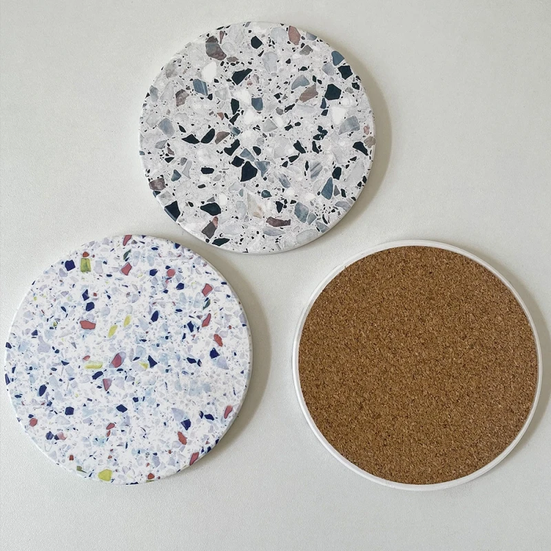 Natural Diatom Mud Absorbent Coaster Soup Bowl Pad Anti-Scalding Quick-Drying Coaster Dinner Plate Tooth Cup Anti-Skid Table Pad