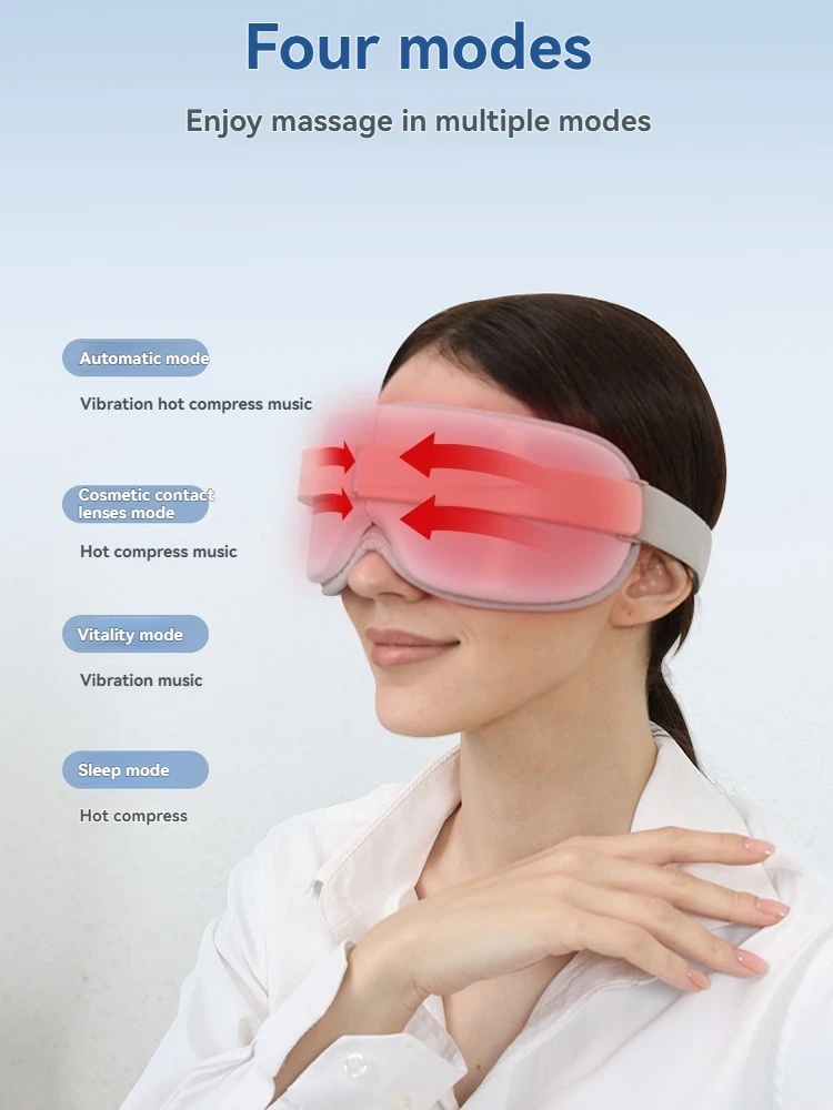 

Интеллектуальный горячий компресс, массажер для глаз, вибрационный массаж, устройство для ухода за глазами, Bluetooth-музыка, снимает усталость и успокаивает сухие глаза