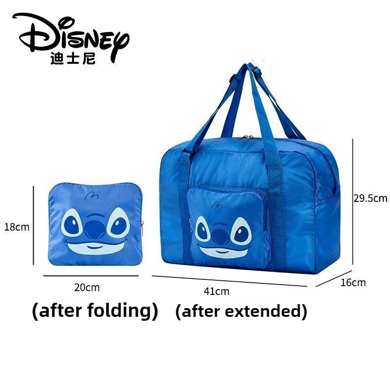 Disney Foldable Travel Bag for Woman Cute Stitch Lotso Large Capacity Lightweight Portable Tote Luxury Designer Handbag