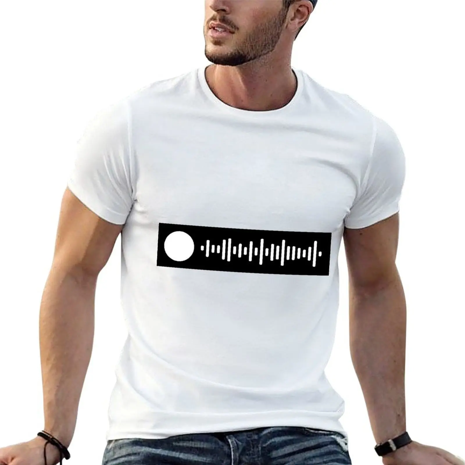 Rickroll Rick astley spotify code T-Shirt cotton t shirts high quality t shirts designer T-Shirt