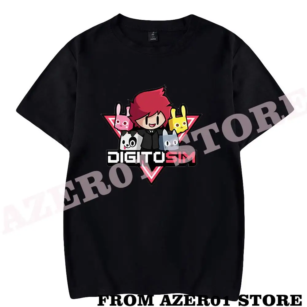 DigitoSIM Pets 1 Million Subscribers Merch T-shirt Print Summer Street Men/Women Streetwear Tshirt Short Sleeve