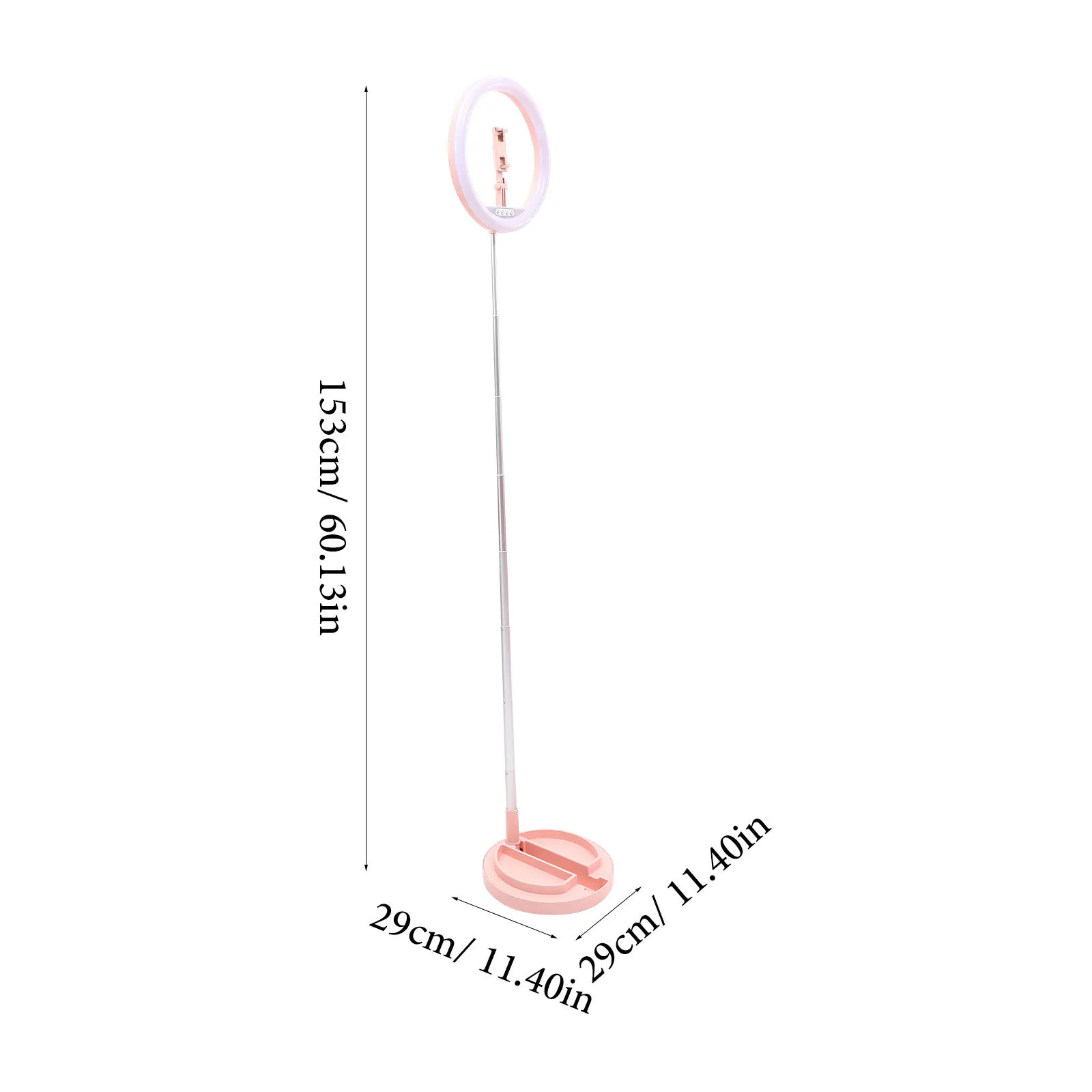 1Pcs LED Ring Light Live Broadcast Stand Foldable Retractable Mobile Phone Holder Adjustable Brightness Soft Eye Protection Fill