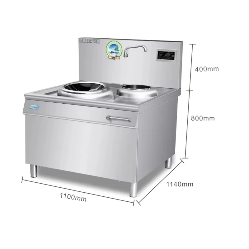 Commercial Induction Cooker Stainless Steel Big Pot Fry Stove 15/20kw Hotel Kitchen Equipment Canteen High Power Easy