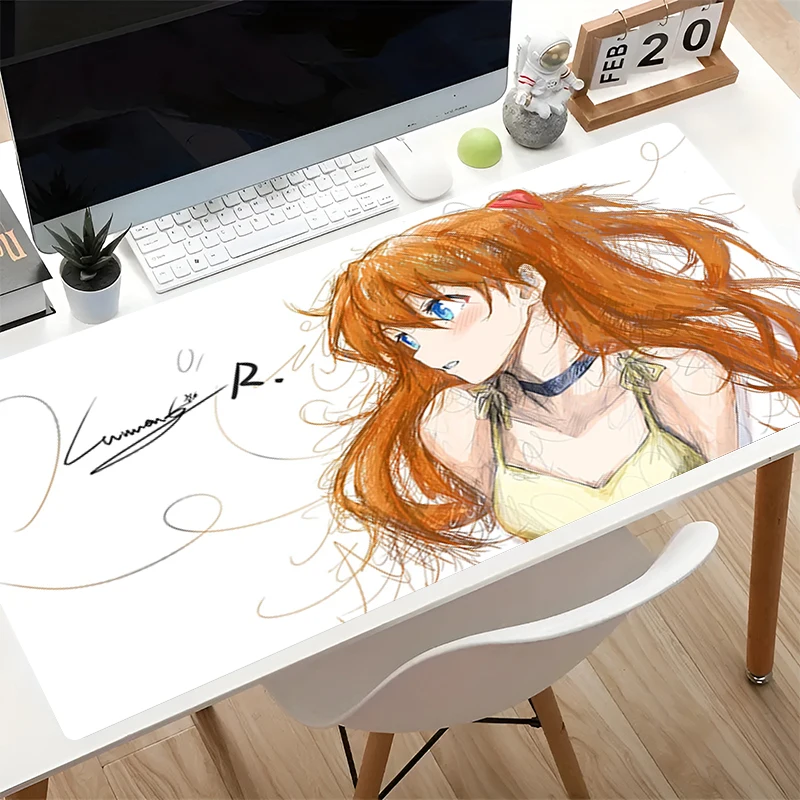 Computer Mouse Pad Hand drawn anime MousePad Pc Accessories Large Gaming Mouse Pad kawaii Extended Mousepad Stitch Edge Desk Mat