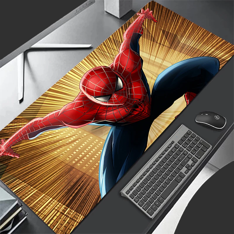 Large Gaming Mousepads Spider Man Colorful Computer Soft Mousepad 900x400 Desk Pads For HD Pc Keyboard Mats Non-slip Table Rug