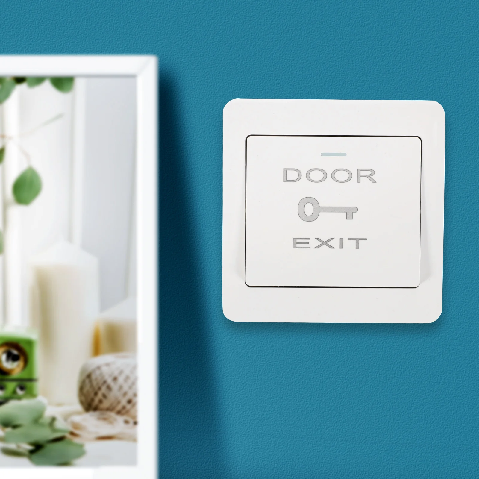 2Pcs Door Access Panel Cover Push to Exit Switch Plate High Durability PP Material Wall Mount for Doorbell Protector