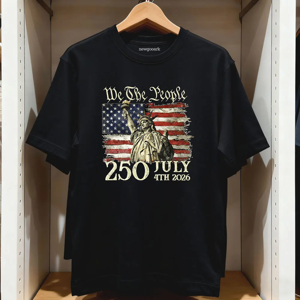 250 Jahre Amerika 250 1776 2026 T-Shirt Damen Herren Lässige Baumwoll-Grafik-T-Shirts Kreative Streetwear Camisetas Tops Tee