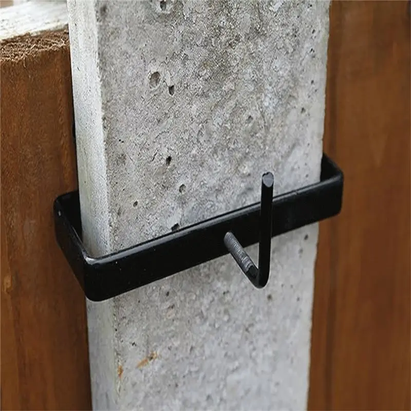 ABSJ-Heavy-Duty Concrete Column Clip Fence Column Metal Fixing Bracket Is Suitable For 4-Inch Section Concrete Column