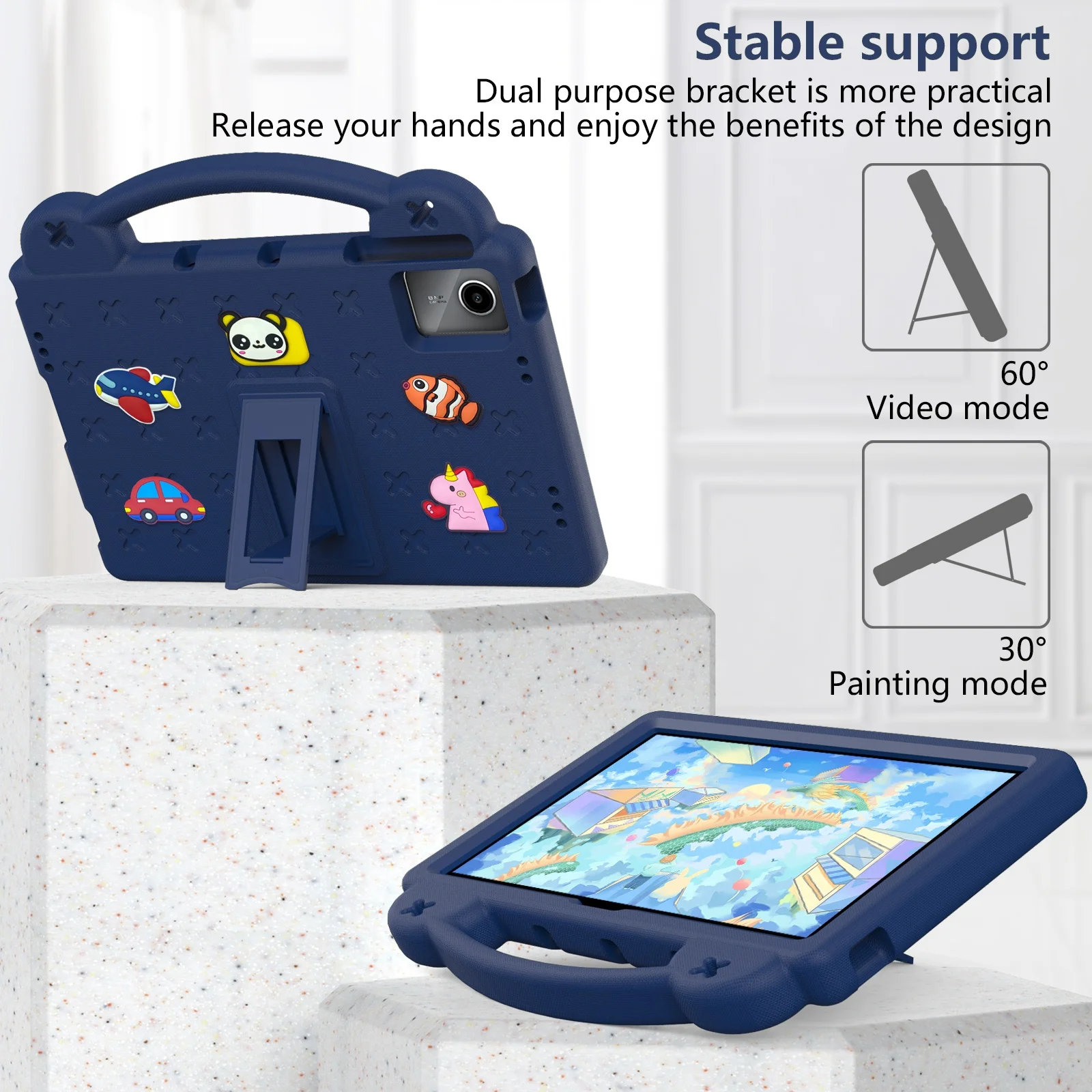 For Huawei MatePad SE 2024 11inch Tablet Case Non-toxic EVA Foam Shockproof Stand Cover for Kids Drop Resistance  Anti-Dust