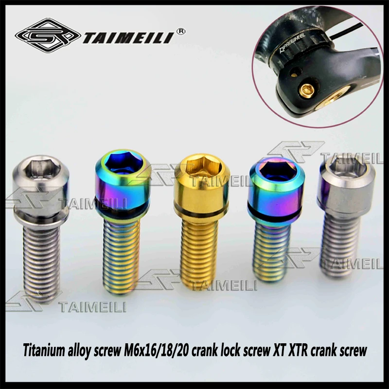 TAIMEILI Titanium alloy screw M6x16/18/20 crank lock screw XT XTR crank screw