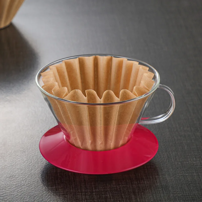 50pcs Pour Over Coffee Filter Papers 50 Sheets;  Fits B75 Coffee Dripper & 1-2 Cups Wave Dripper coffee filter papers
