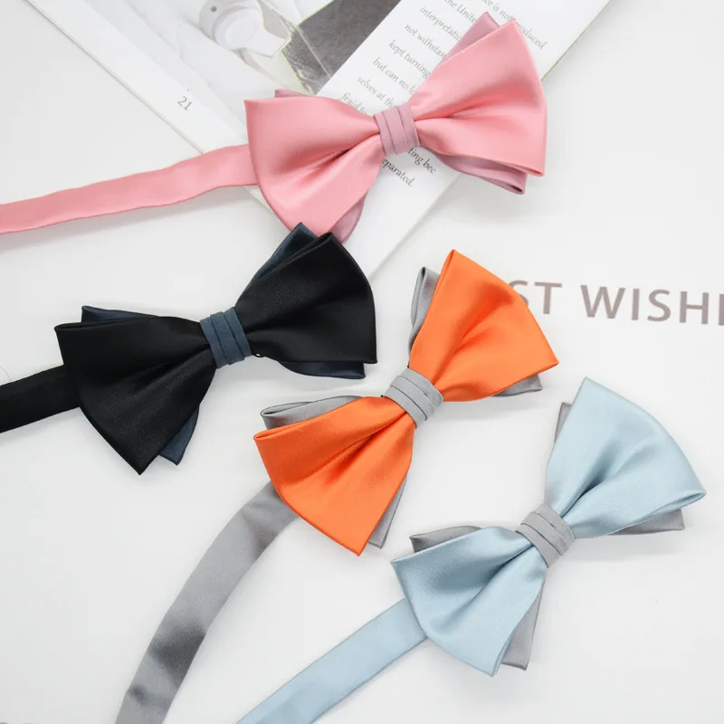 business gentleman, a groom and best man, a group of brothers, a wedding color-block solid color trend  bow tie