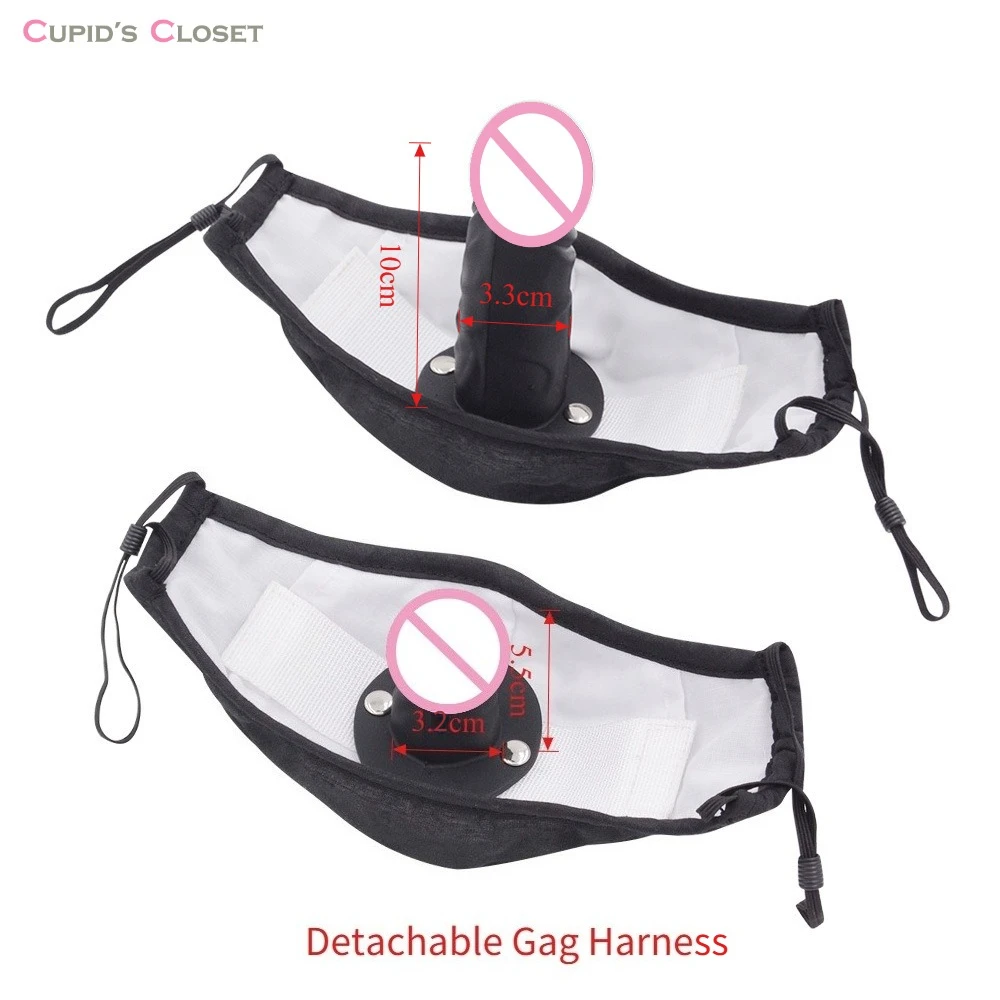 قناع القضيب من السيليكون، سدادة فم SM، قطعة فم قابلة للفصل، مناسبة لكل من الرجال والنساء. لعبة تدريب خارجية للبالغين من سن 18 عامًا