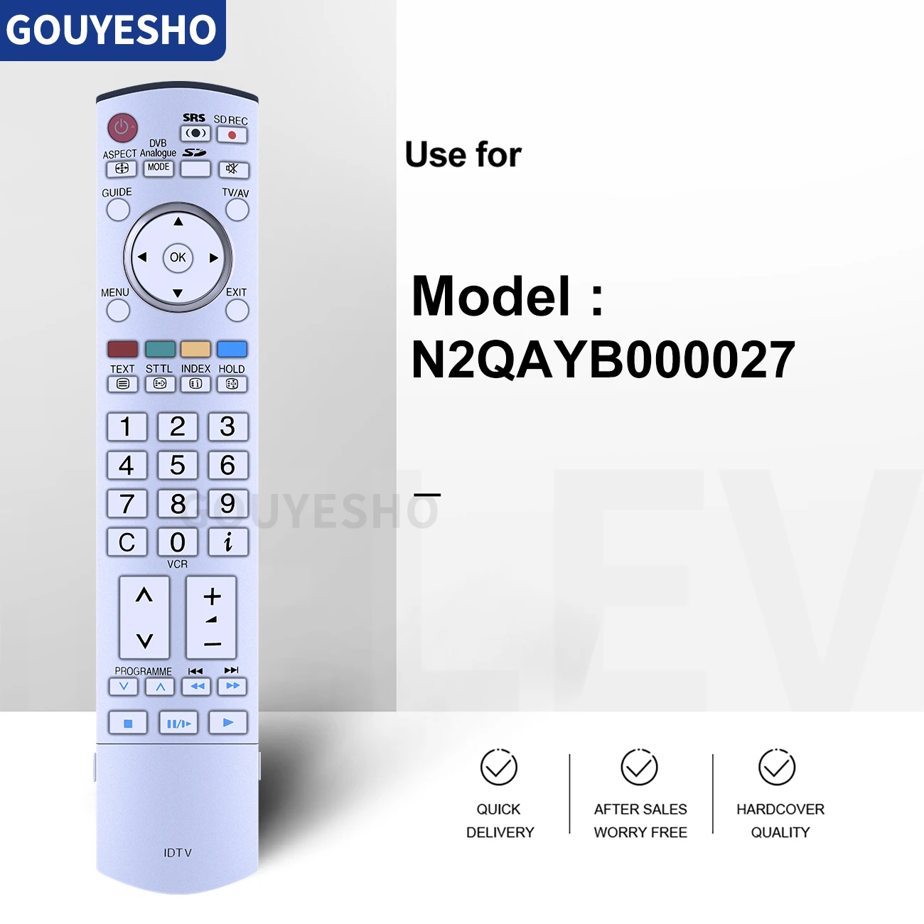 N2QAYB000027 For Panasonic IDTV TV Remote control TX-26LXD500 TH-50PV500 TH-32PV500 TH-32PV50