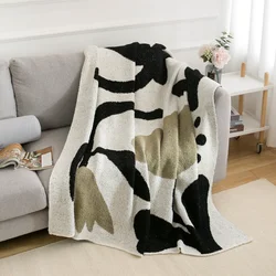 2025 Simple Half-edge Velvet Blanket Office Nap Blanket Spring and Summer Sofa Blanket Single Nap Blanket