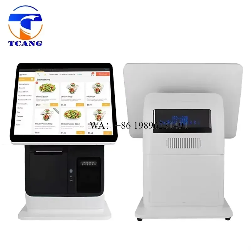 High-Performance Dual Screen Windows 10 POS 15.6+10.1 Inch Touch Screen for Retail Store Cash Register Computer