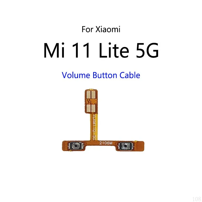 For Xiaomi Mi 11 Ultra 5G Power Button Switch Volume Mute Button On / Off Flex Cable For Xiaomi Mi 11 Lite 5G 11T Pro