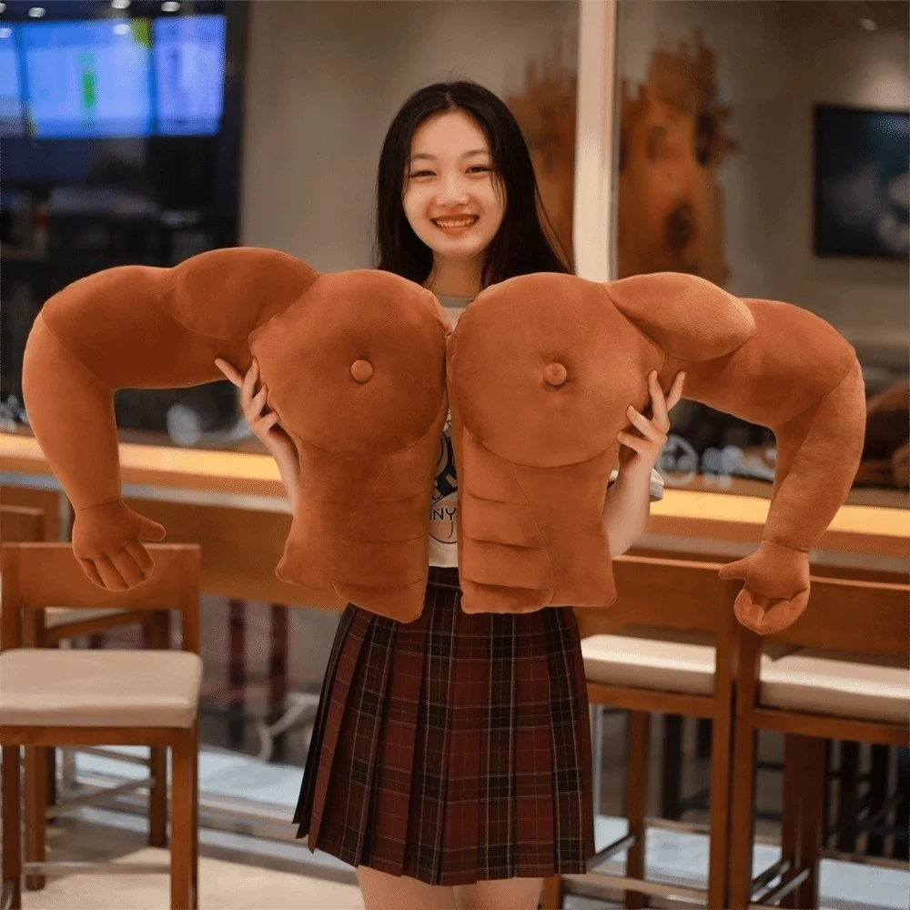 Creative Arm Pillow Throw Pillow Hunky Chest Body Shape Pillow Super Soft Cuddle Pillow Partner Pillow Sleep Cushion