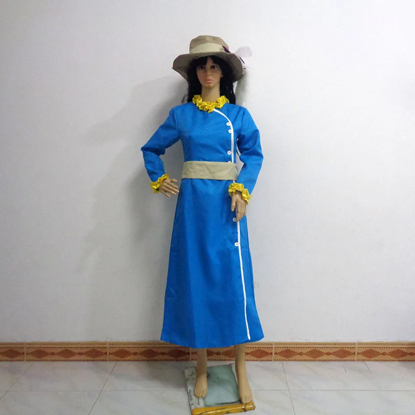 Mary Poppins Mrs Banks Blue Set With Hat Cosplay Costume Halloween Christmas Party Uniform Custom Made Any Size