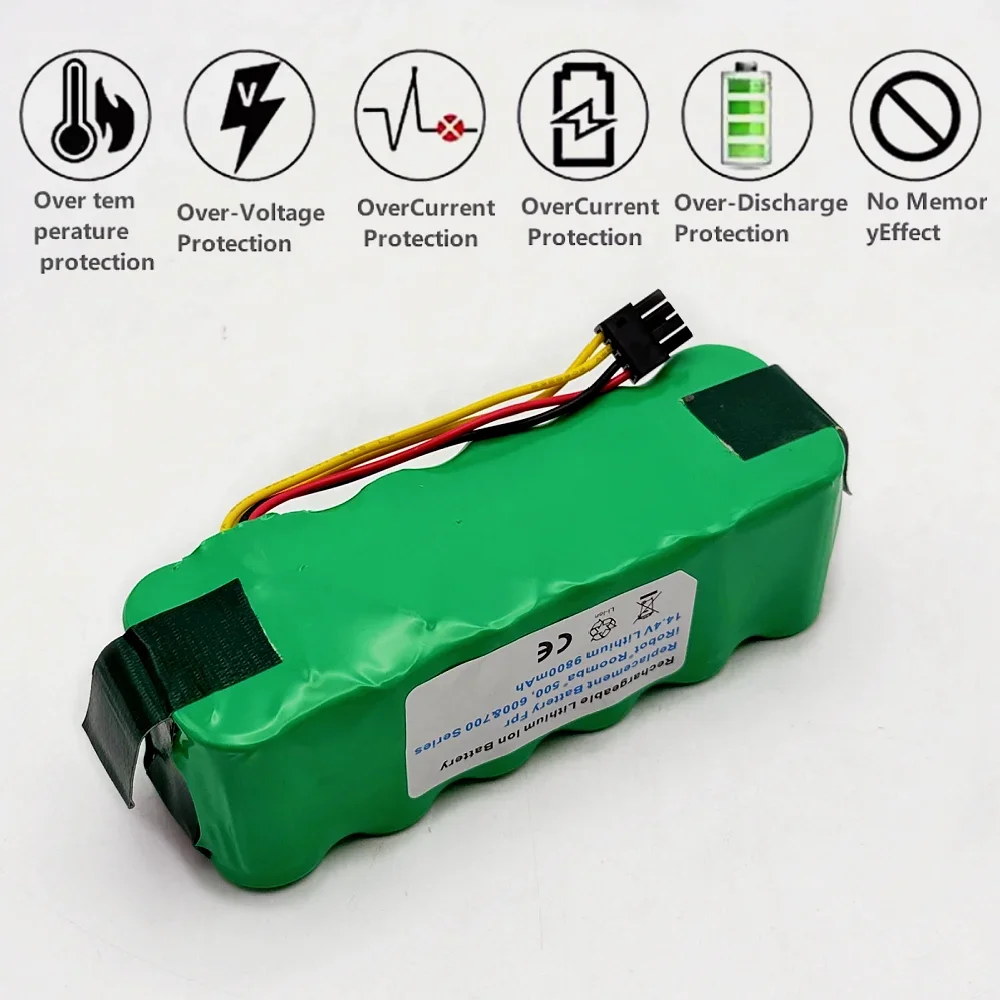 

100% NEW Upgrade Sweeping Robot 14.4V 9800mAh Li-ion Rechargeable Battery For Panda/Haier/Ecovacs /Dibea Vacuum Cleaner Battery