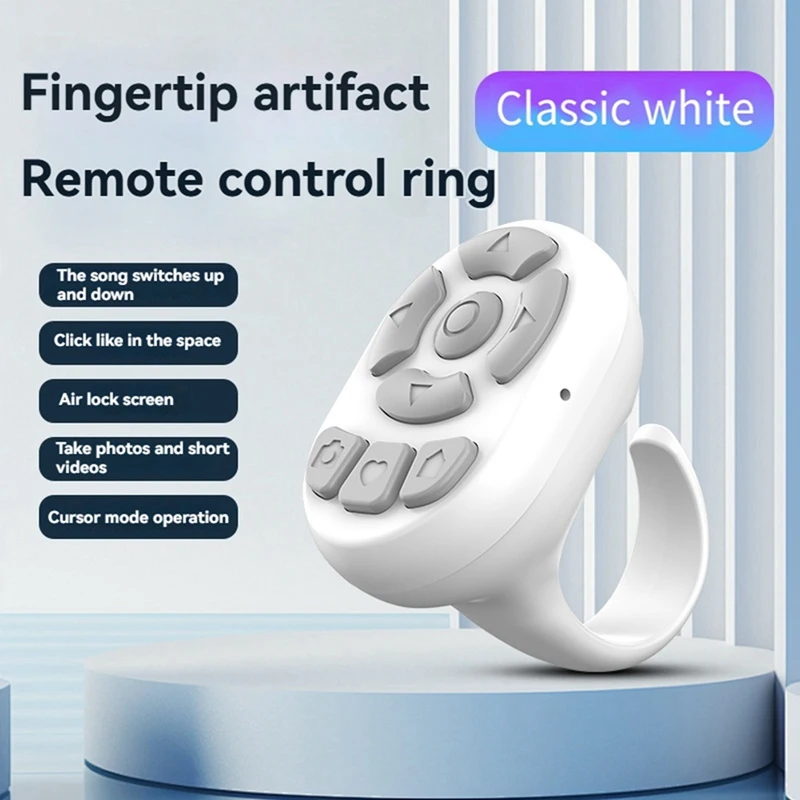 Control remoto Bluetooth para teléfonos móviles, volteador de página de libro electrónico para TIK Tok, anillo de desplazamiento para Android, Apple A