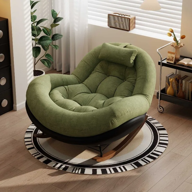 Rocking chair Balcony Living room Leisure recliner Bedroom Home siesta Lazy sofa reclining avocado chair