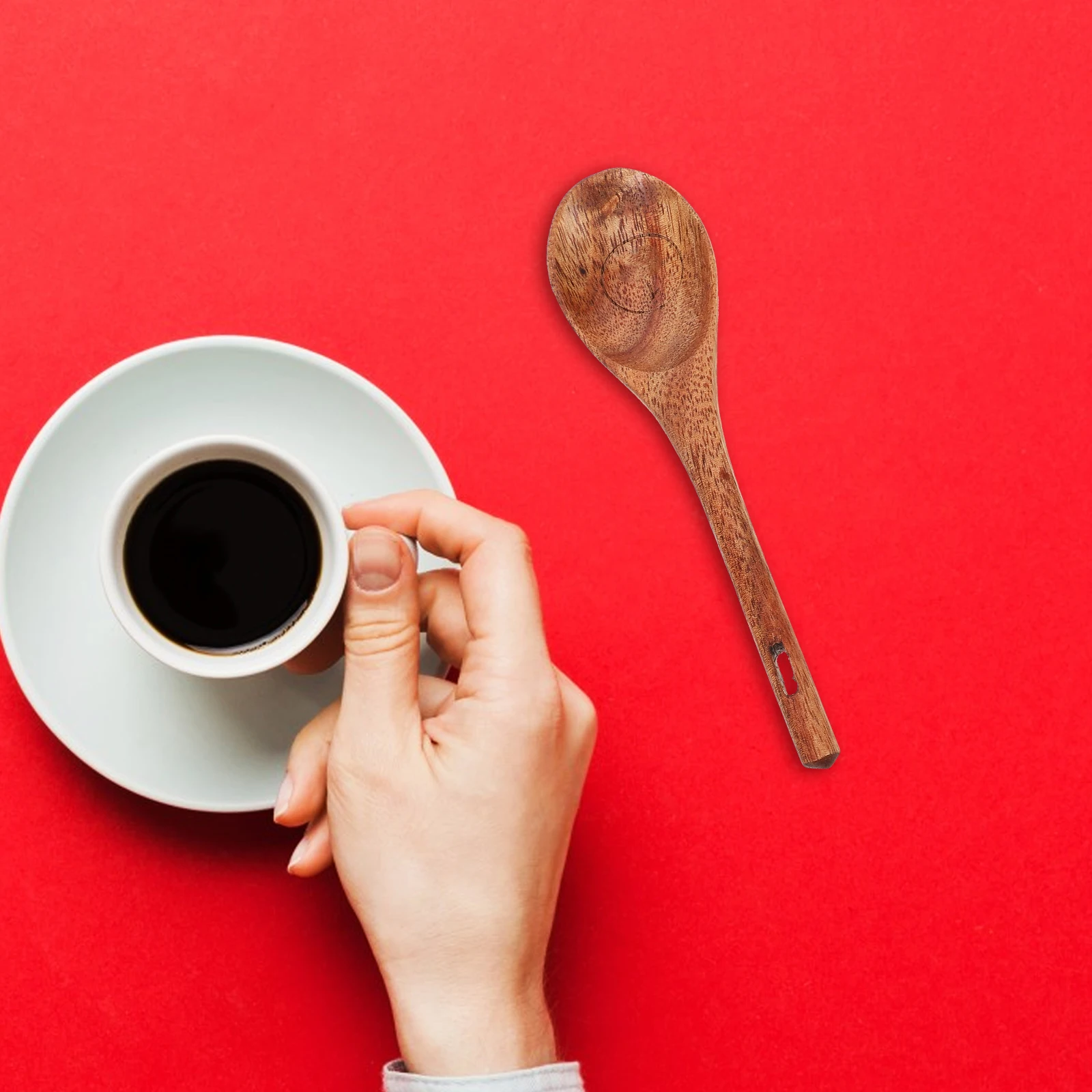 

4Pcs Coffee Measuring Spoons Set Vintage Wood Scoop Spoon Accurate for Baking Flour Coffee Beans Scoop Spoon Teaspoon Set