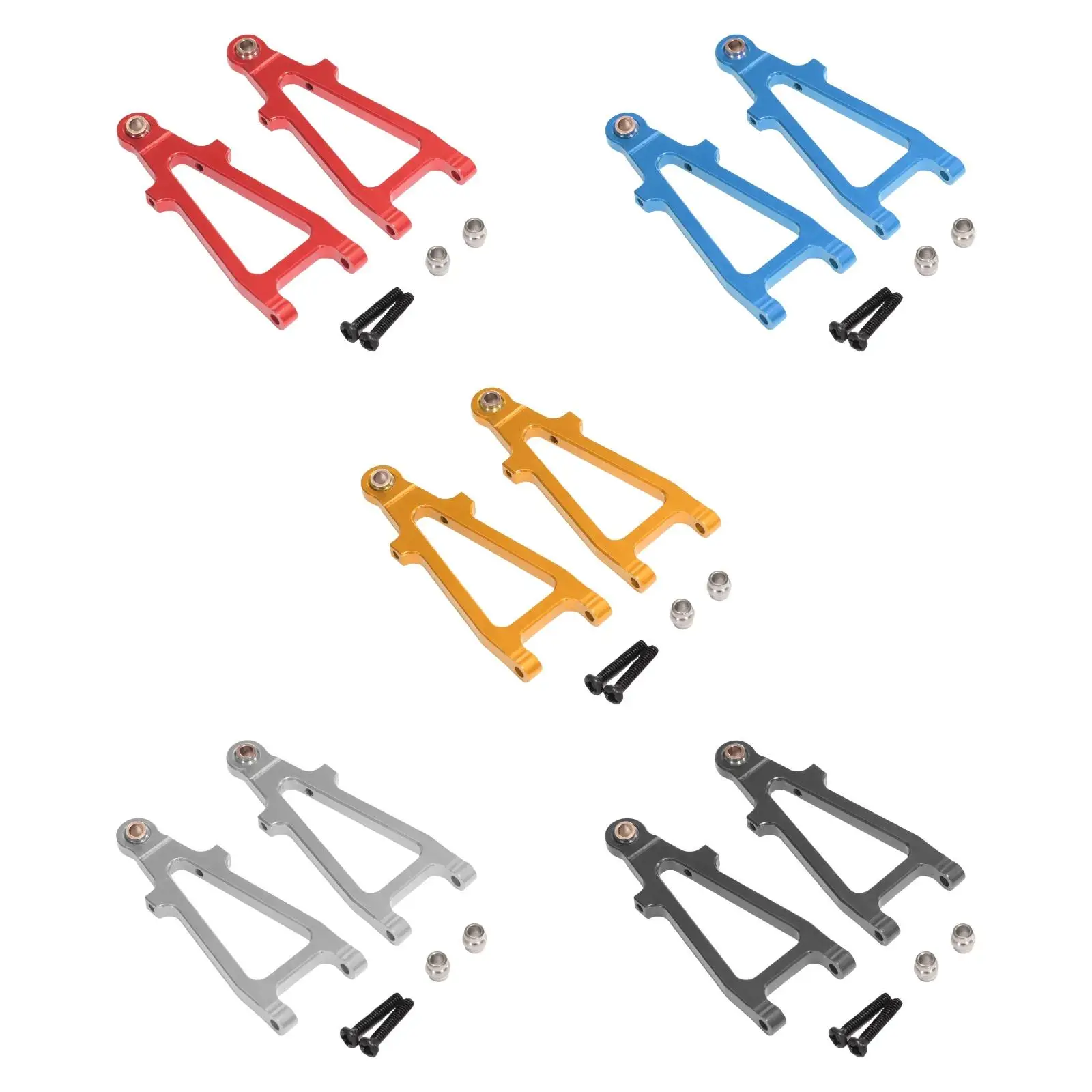 2x piezas de repuesto de brazos oscilantes inferiores delanteros de coche RC escala 1:20 resistente fácil