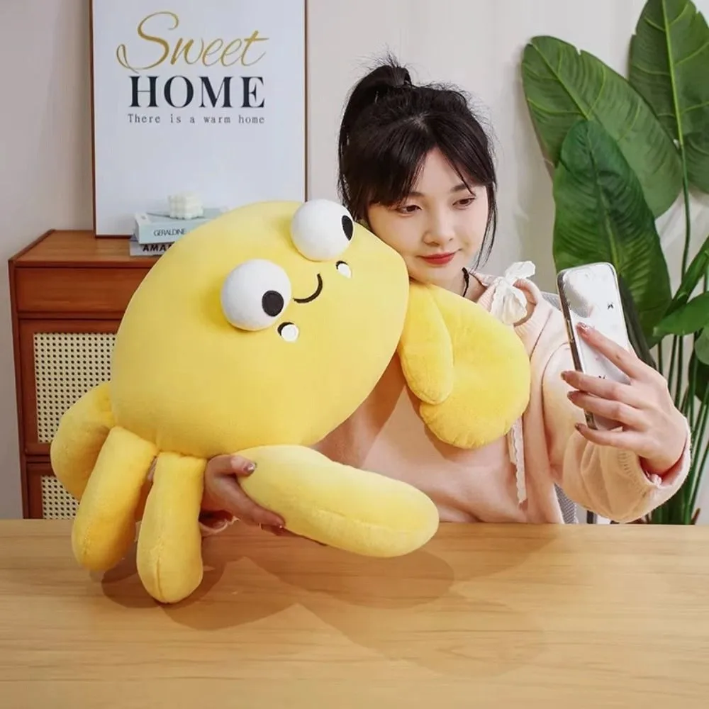 PP Cotton Simulation Crab Plush Doll Simulation Fluffy Animal Crab Dolls Collection Cartoon Sea Crab Plush Pendant