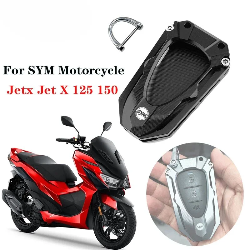 

For SYM Jetx Jet X 125 150 X125 X150 Motorcycle CNC Aluminum Accessories Key Cover Case Shell Cap Protection & Keychain Keyring